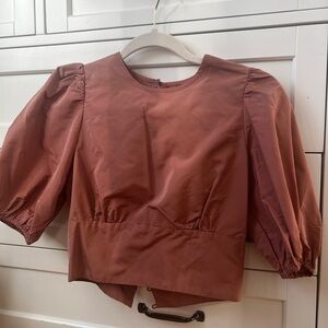 Wilfred Rust Puff Sleeve Blouse